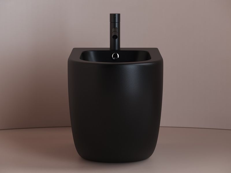 Биде напольное Ceramica Nova Metropol CN4005MB 57х36 с креплением (черный матовый)