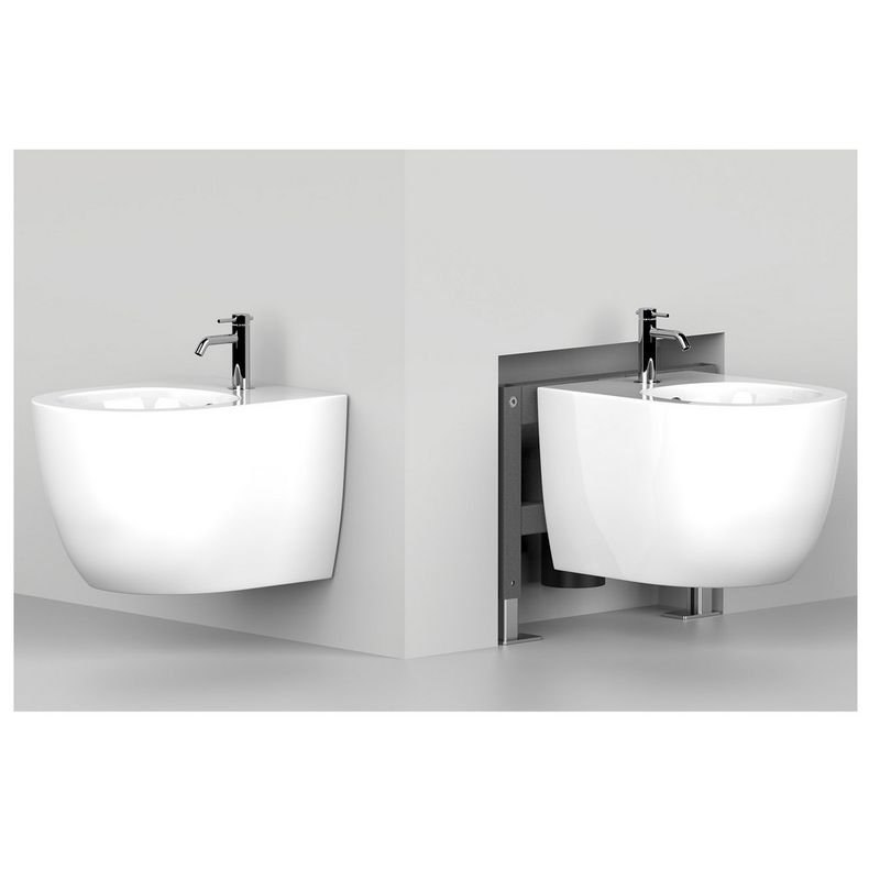 Биде подвесное Abber Bequem AC1150 48x37x32,5 (белый)