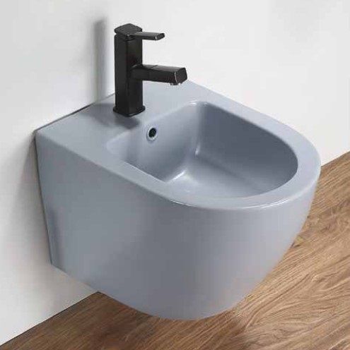 Биде подвесное Ceramalux N В2342BDMHL 48x37 (голубой матовый)