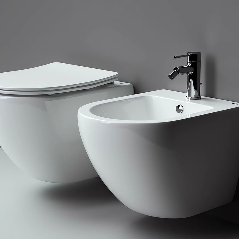 Биде подвесное Ceramica Nova Metropol CN4003 49х37с креплением (белый)