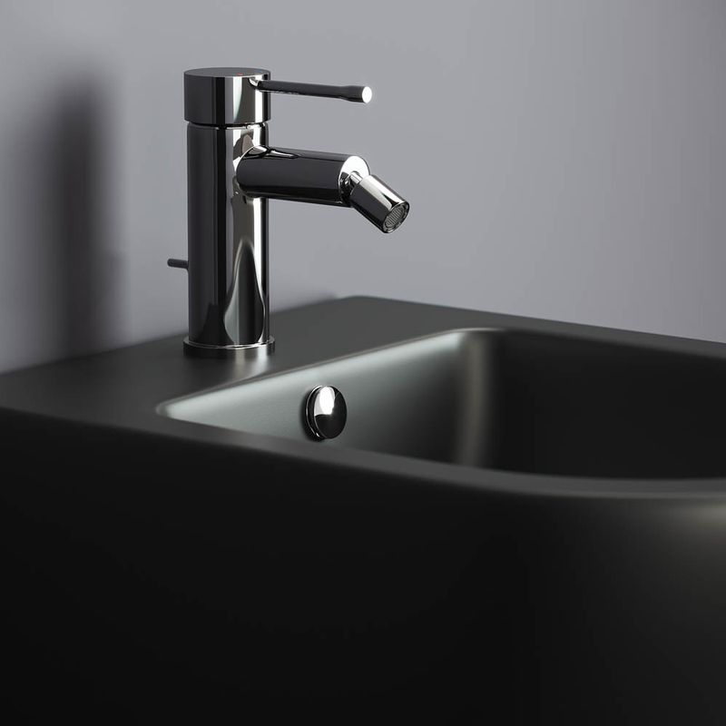 Биде подвесное Ceramica Nova Metropol CN4003MB 49х37с креплением (черный матовый)