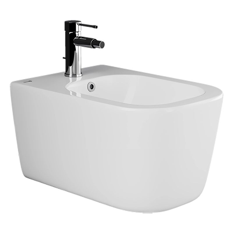 Биде подвесное Ceramica Nova New day CN3006 51х35 с креплением и донным клапаном с керамической накладкой (белый)