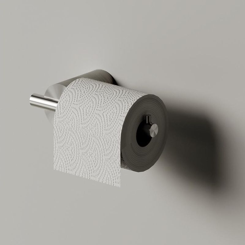 Бумагодержатель Tezza Rollo Art (нерж. сатинированная сталь), расположение бумаги слева