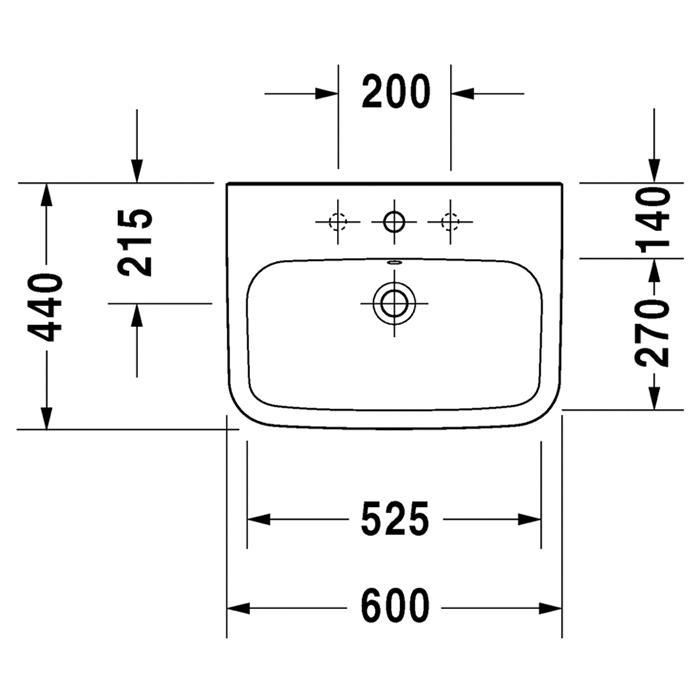 Раковина подвесная Duravit DuraStyle 2319600030 60x44