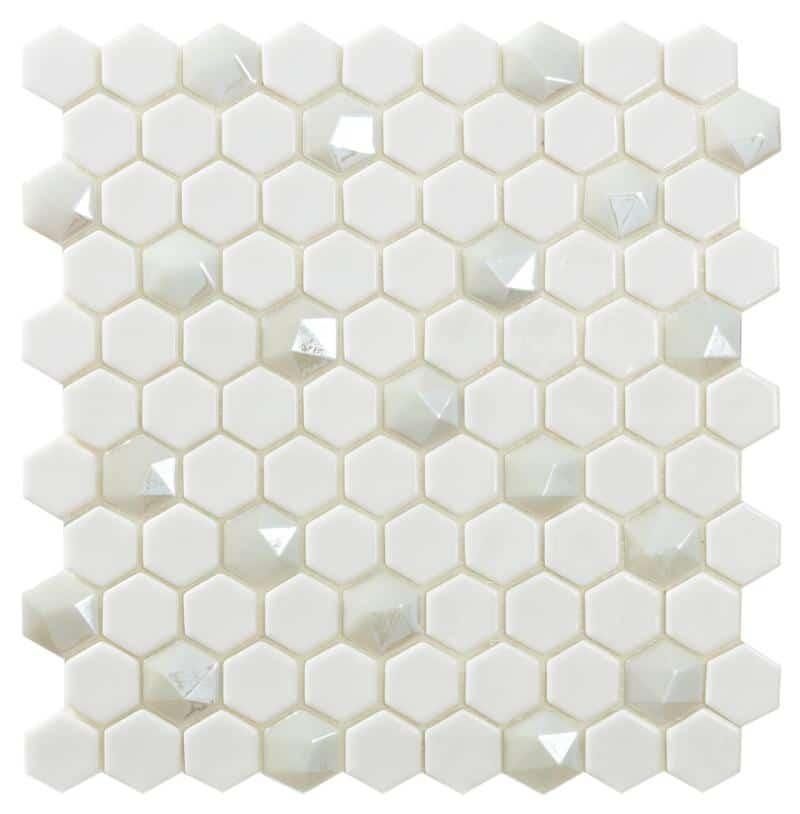 Мозаика Vidrepur Hexagon Hex Colors № 100/Diamond 350D 30.7x31.7