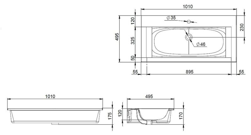 Раковина мебельная накладная AM.PM Spirit V2.0 M70AWCC1002WG 100 см