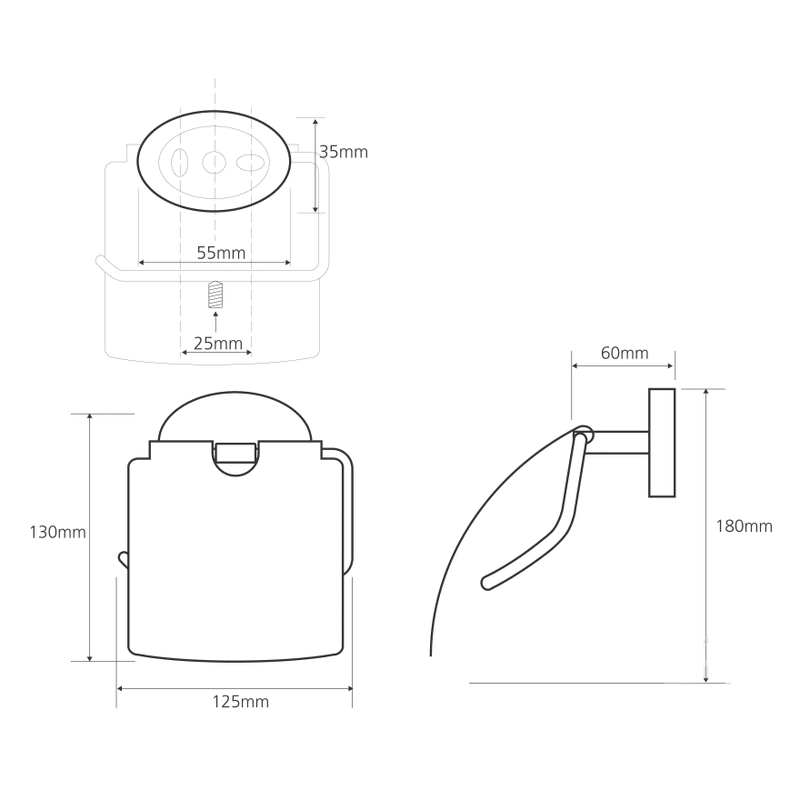 Держатель туалетной бумаги Bemeta Oval 118412011
