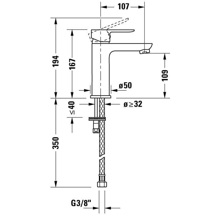Смеситель для раковины Duravit A.1 A11020002010