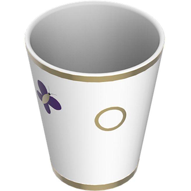 Чашка фарфоровая THG Capucine Mauve Decor Or A7D-A02-4608 (золотой, лиловый, белый)