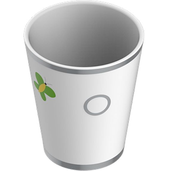 Чашка фарфоровая THG Capucine Vert Decor Platine A7E-A02-4608 (платина, зеленый, белый)