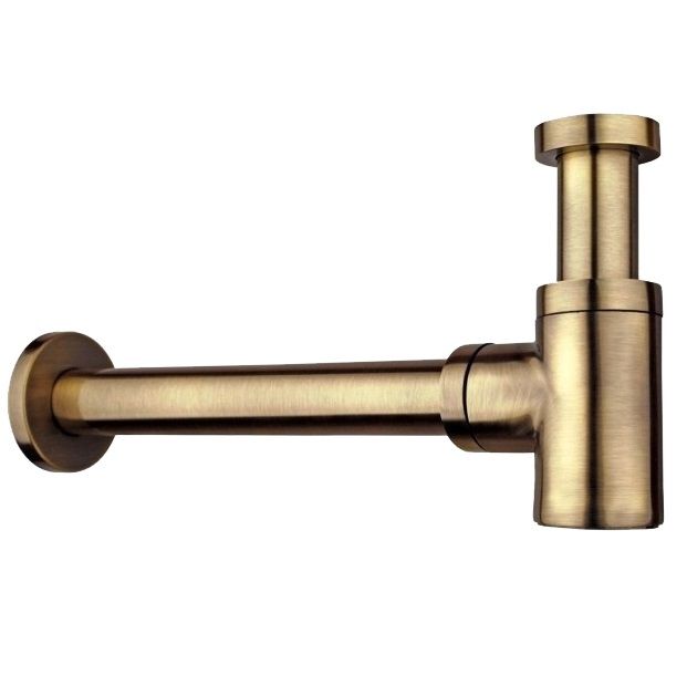 Cифон для раковины короткий Remer 958BVO (бронза)