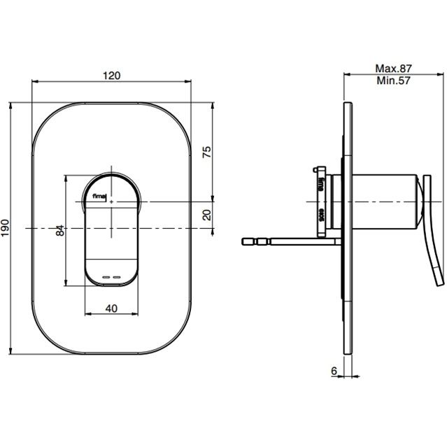 Cмеситель для душа встраиваемый Fima Carlo Frattini Flo F3809X1OR (золотой)