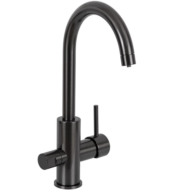 Cмеситель для кухни Remer X Style N792DWCFP (черный брашированный хром), с подключением к фильтру