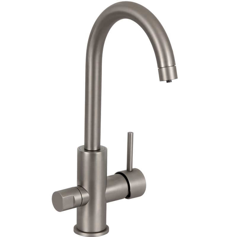 Cмеситель для кухни Remer X Style N792DWNPO (никель матовый брашированный), с подключением к фильтру