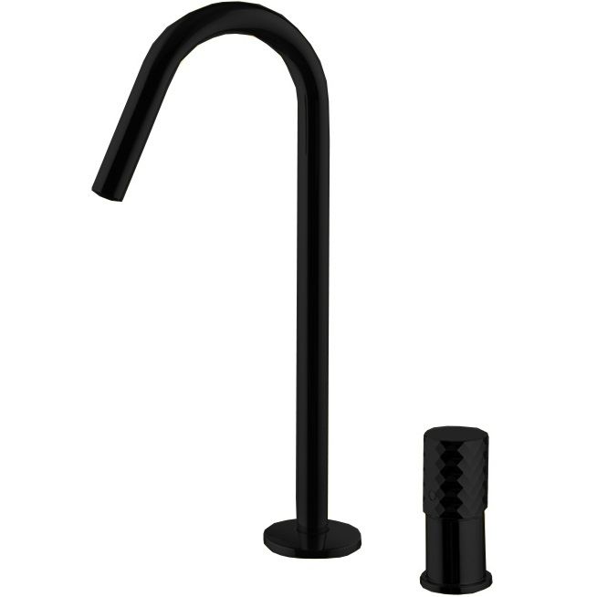 Cмеситель для раковины Fima Carlo Frattini Spillo Tech F3271TNCXNS (черный матовый), с донным клапаном