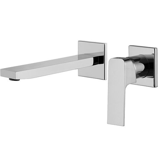 Cмеситель для раковины скрытого монтажа 20.4 см. Fima Carlo Frattini Fit F3391WLX8CR (хром), с донным клапаном