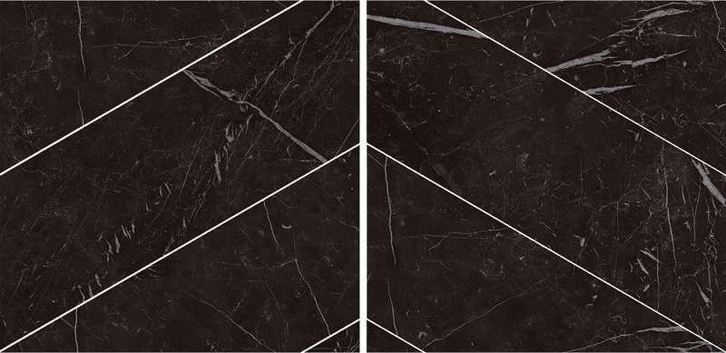 Керамогранит Atlas Concorde Marvel Stone Nero Marquina Chevron Lapp. AS1W 22.5х22.9