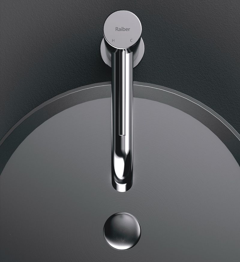 Смеситель для раковины Raiber Graceful RP-002 (хром), без донного клапана