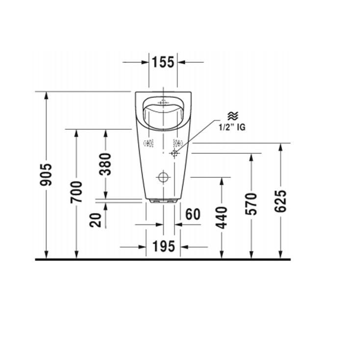 Писсуар Duravit ME by Starck 2809312007 35x30
