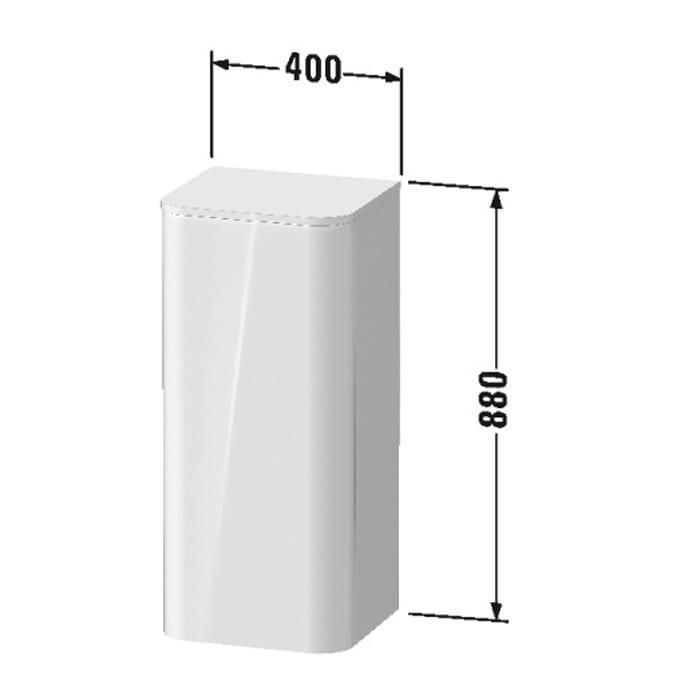 Пенал подвесной Duravit Happy D.2 Plus HP1260L9292 88x40