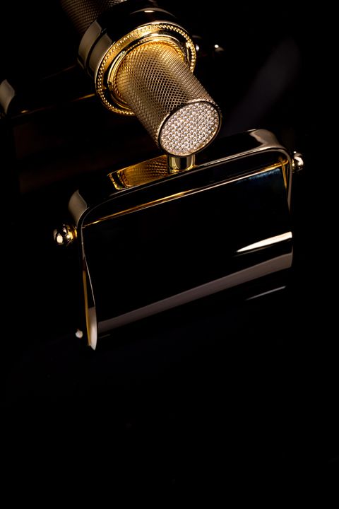 Держатель для туалетной бумаги с крышкой Boheme Royal Cristal 10921-G (золотой)