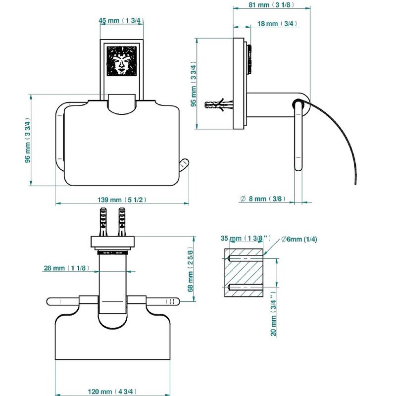 Держатель для туалетной бумаги с крышкой THG Masque de Femme metal grave A2T-F01-538AC (золотой), подвесной 