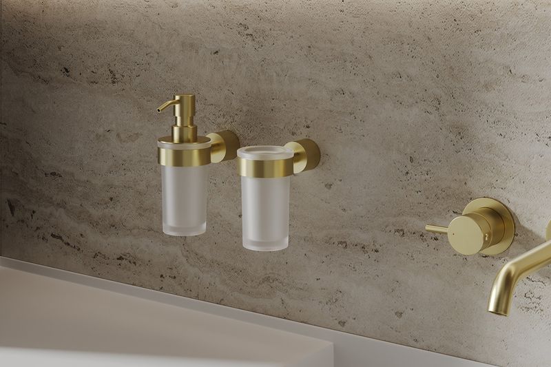 Диспенсер с держателем Abber Osten 316 AA185A9BG (золото брашированное)