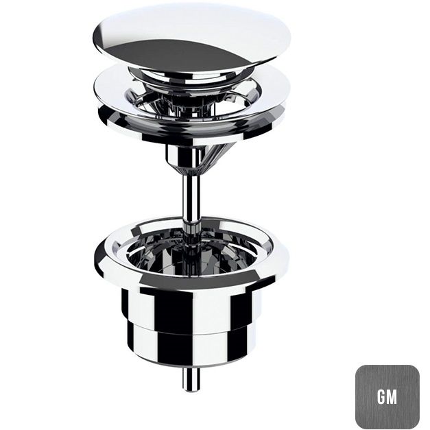 Донный клапан для раковины Almar Core E094000.GM (оружейный металл брашированный PVD)