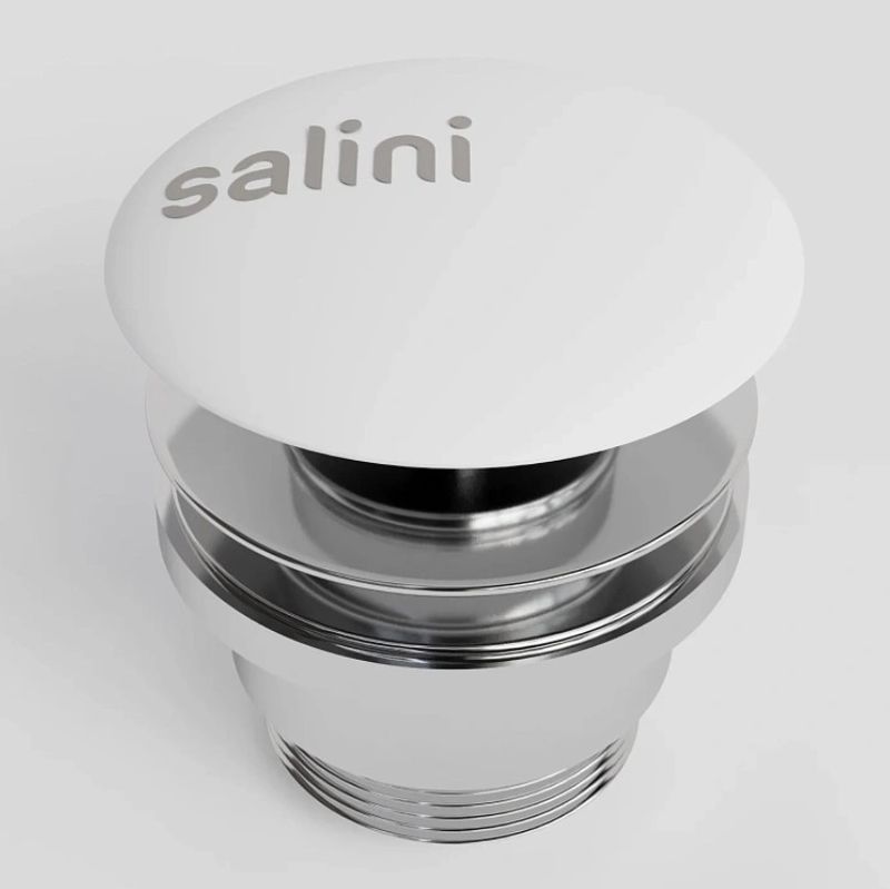Донный клапан для раковины Salini S-Sense D 505 164201M (белый матовый), click-clack