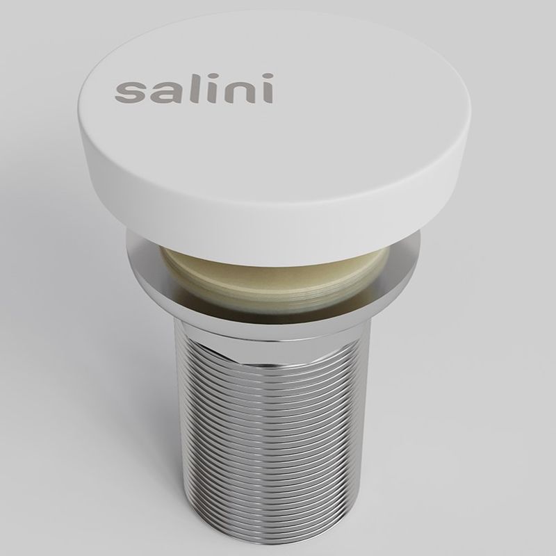 Донный клапан для раковины Salini S-Sense D 504 16222WG (белый глянцевый), Click-Clack