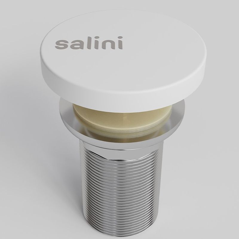 Донный клапан для раковины Salini S-Stone D 502 162301M (белый матовый), Click-Clack