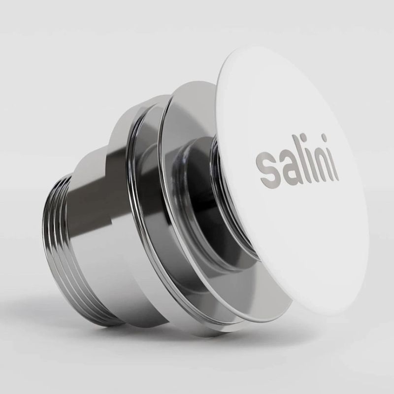 Донный клапан для раковины Salini S-Stone D 505 164301M (белый матовый), click-clack