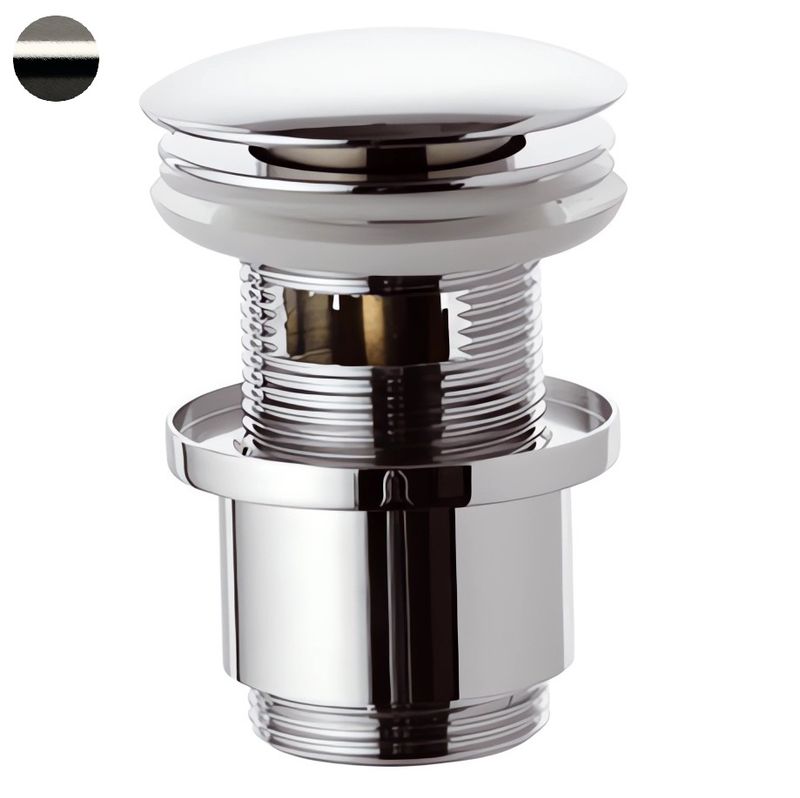 Донный клапан Remer 905CC2114NP (никель брашированный), с переливом, короткий