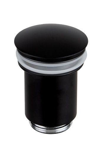 Донный клапан Remer Matt Black 905CC114NO (черный матовый), с переливом