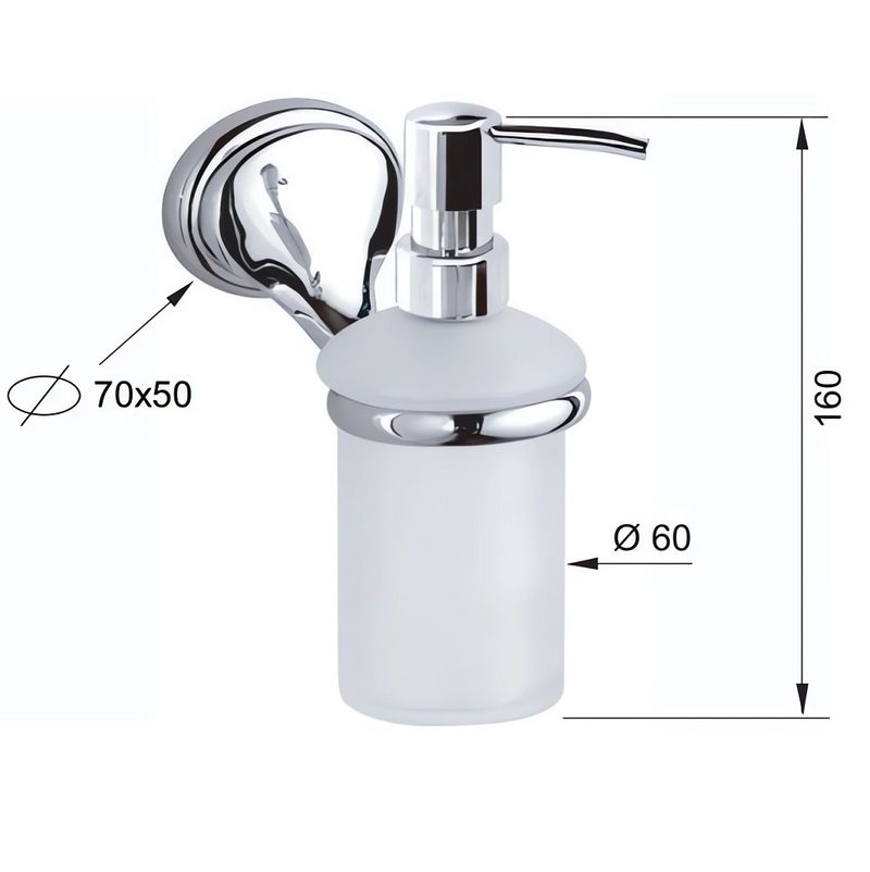 Дозатор для жидкого мыла Remer 900 NV13CR (хром, белый)