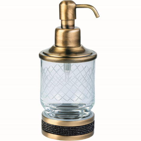 Дозатор настольный Boheme Royal Cristal 10929-BR-B (бронза, черный)
