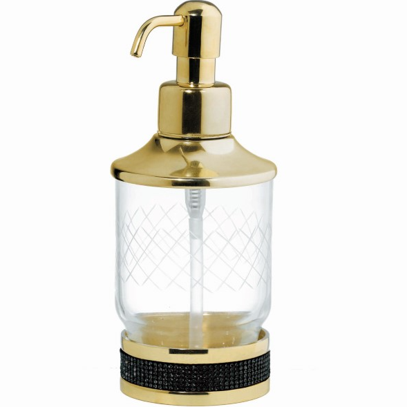 Дозатор настольный Boheme Royal Cristal 10929-G-B (золотой, черный)