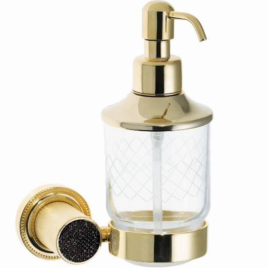 Дозатор подвесной Boheme Royal Cristal 10932-G-B (золотой, черный)