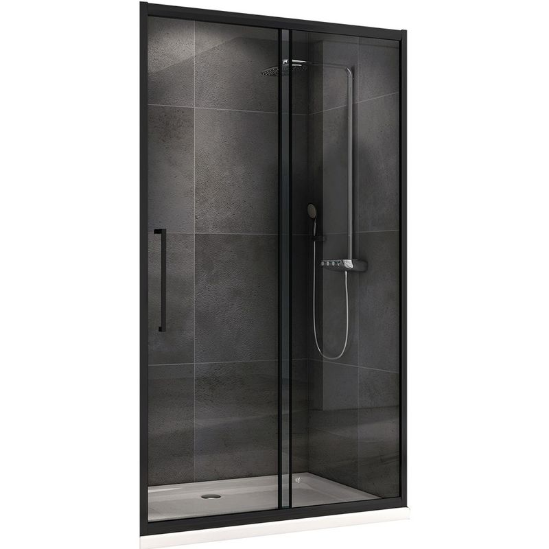 Душевая дверь Abber Schwarzer Diamant AG30140BH 140х195 (черный матовый)