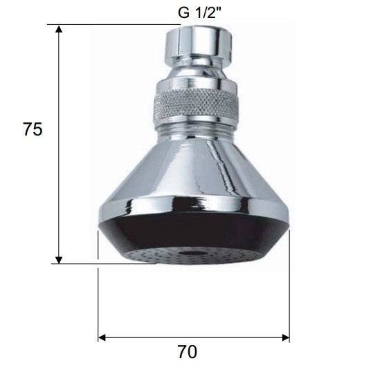 Душевая головка Remer 352X (хром, черный)