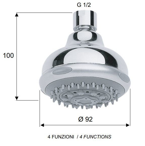 Душевая головка Remer 358GRX (хром)