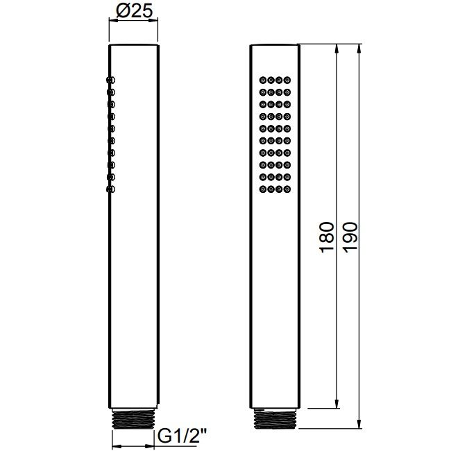 Душевая лейка Almar 316 Stainless Steel E082095.HB316 (латунь)