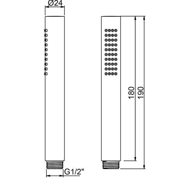 Душевая лейка Almar Easybrass E082091.DB (черный глянцевый)
