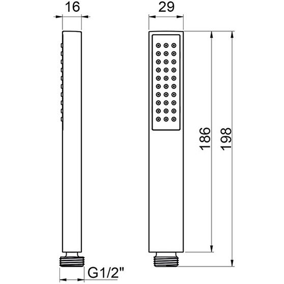 Душевая лейка Almar Thin E082094.MB (черный матовый)