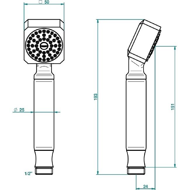 Душевая лейка THG Metropolis cristal clair A2A-A02-66 (хром)