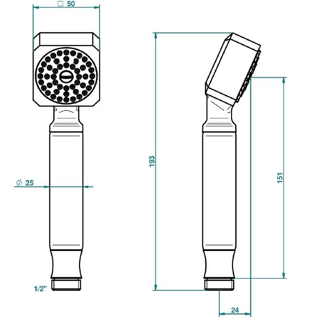 Душевая лейка THG Metropolis cristal clair A2B-A02-66 (хром)