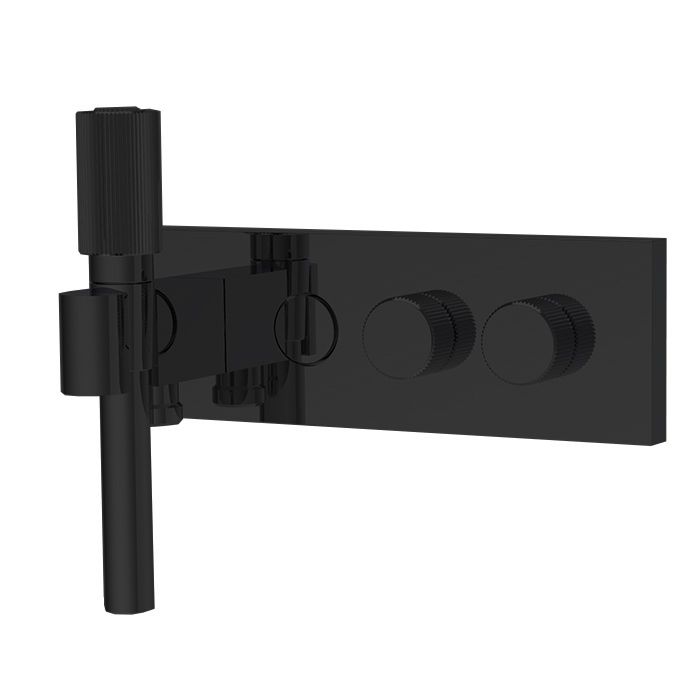 Душевая система 25х25см Fima Carlo Frattini Wellness Sistemi doccia F5979X2R252NS (черный матовый), 2 источника