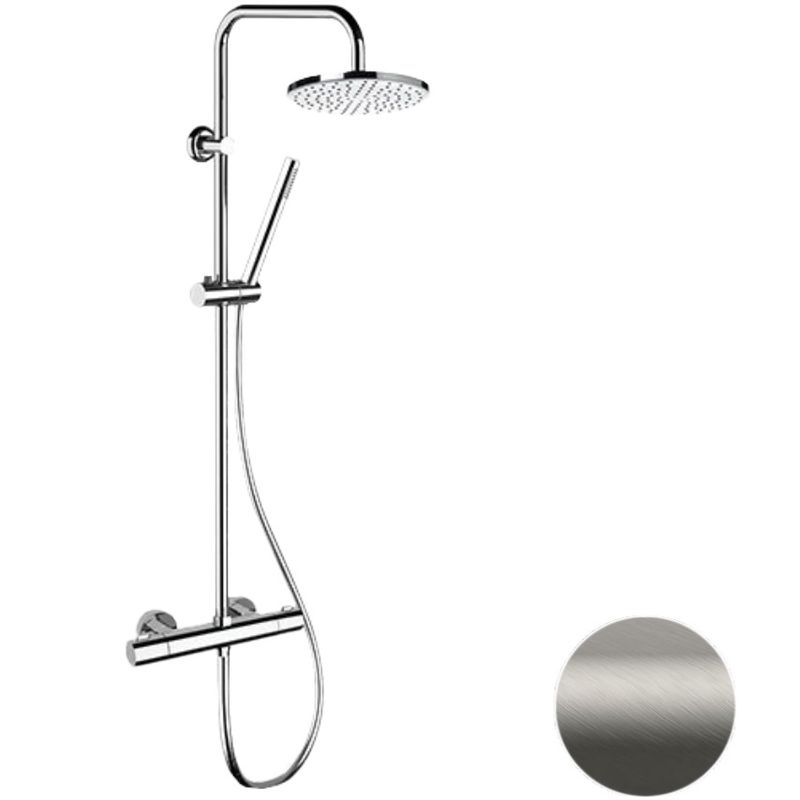 Душевая система Remer Elegance EQ32A7MMM20NPO (никель брашированный матовый), с термостатом