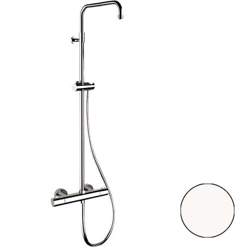 Душевая система Remer Elegance EQ32ASSDBO (белый матовый), с термостатом