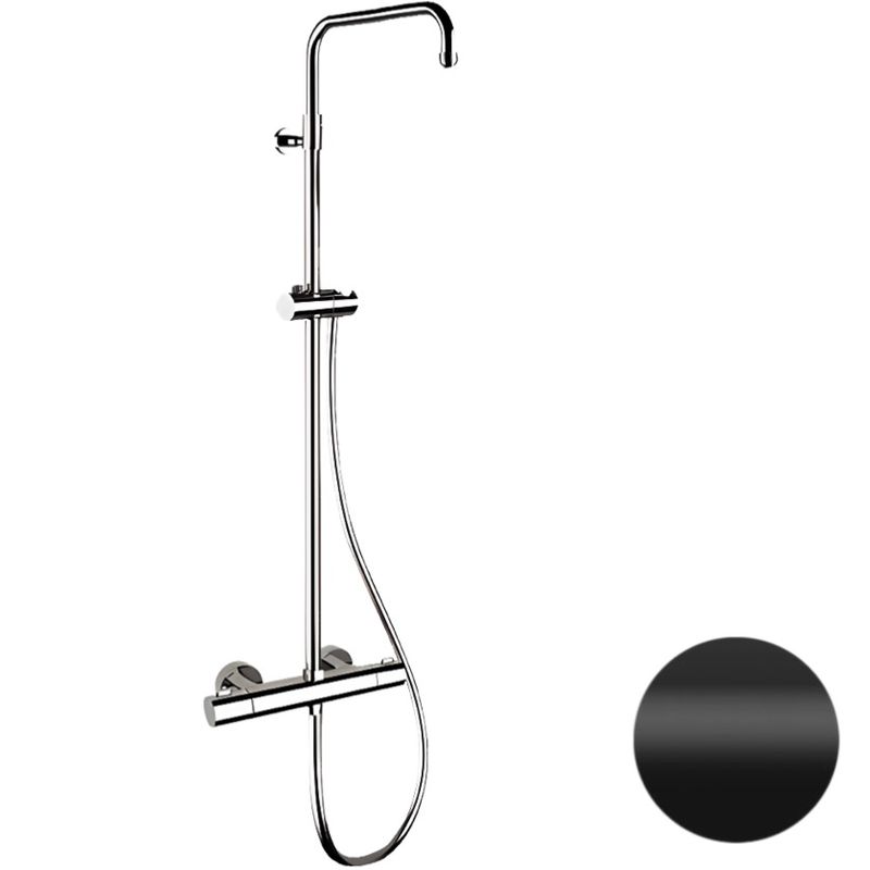 Душевая система Remer Elegance EQ32ASSDNO (черный матовый), с термостатом
